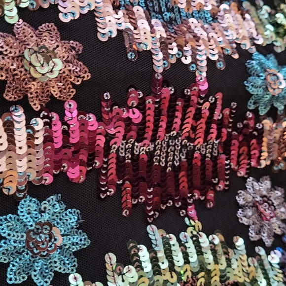 NWT Eva Franco Sequin Midi Skirt - Picture 4 of 9